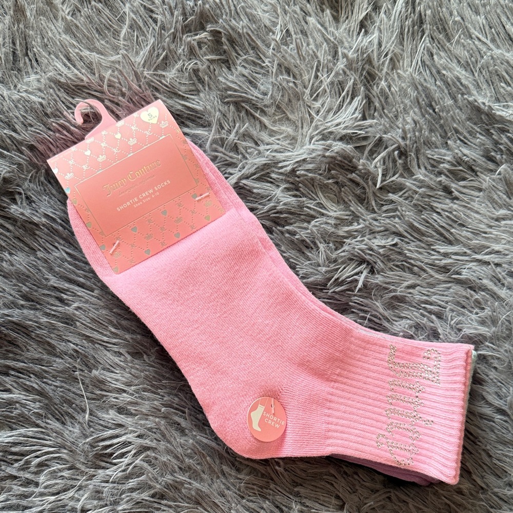 Juicy Couture Shortie Crew Socks NWT